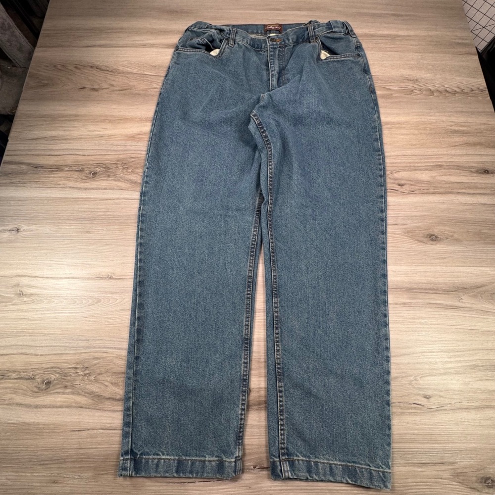 Tailgate Mens‎ Jeans 40W L Blue Denim Straight Leg Casual Pants Expandable Waist